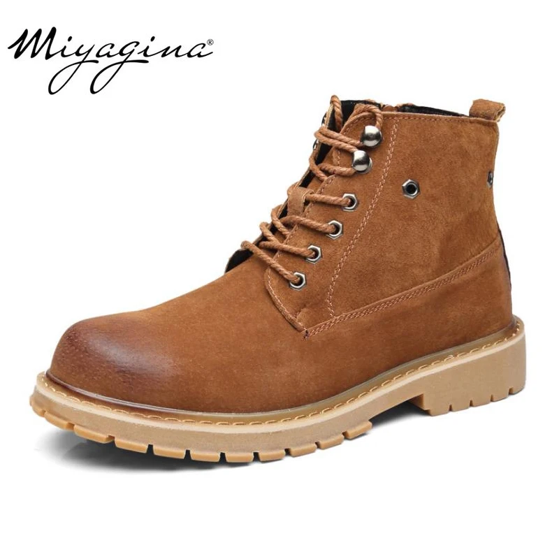 

MIYAGINA Men's Boots High Quality Waterproof Footwear New Autumn Spring Ankle Boots for Men Fashion Leather Boots Big Size 38~46