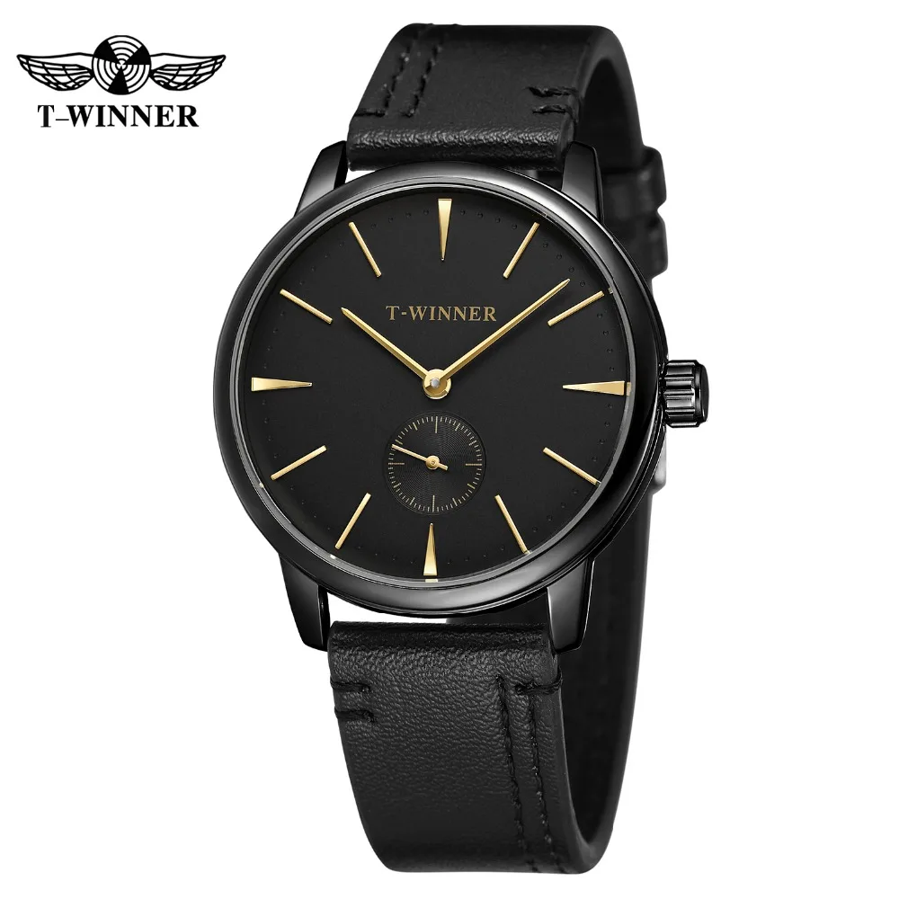 Winner Men's Casual Sports Mechanical Automatic Self-Wind Watch Male Fashion Leather Strap Wrist Watches + Box Winner Men's Casual Sports Mechanical Automatic Self-Wind Watch Male Fashion Leather Strap Wrist Watches + Box