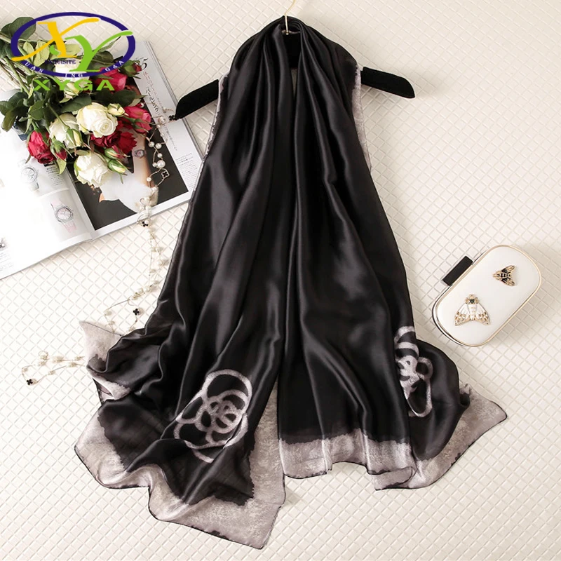 

1PC Silk Women Long Scarf Europe Style Spring Soft Lady's Wraps Thin Summer Woman Satin Fashion Shawls