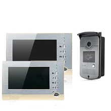 Con conexión de cable 7 “Pantalla TFT a Color de Vídeo Teléfono de Puerta de Intercomunicación timbre de La Puerta Sistema de Grabación Cámara de intercomunicación kit puede tomar fotos y video