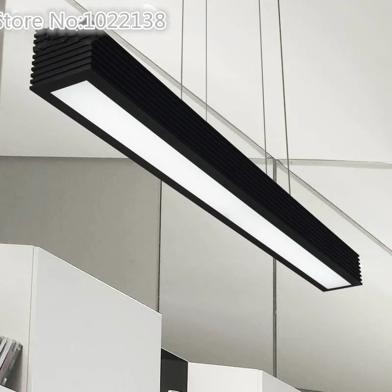 

Restaurant LED lighting minimalist modern Nordic art lighting fixture rectangular creative bar lamps office study chandelier