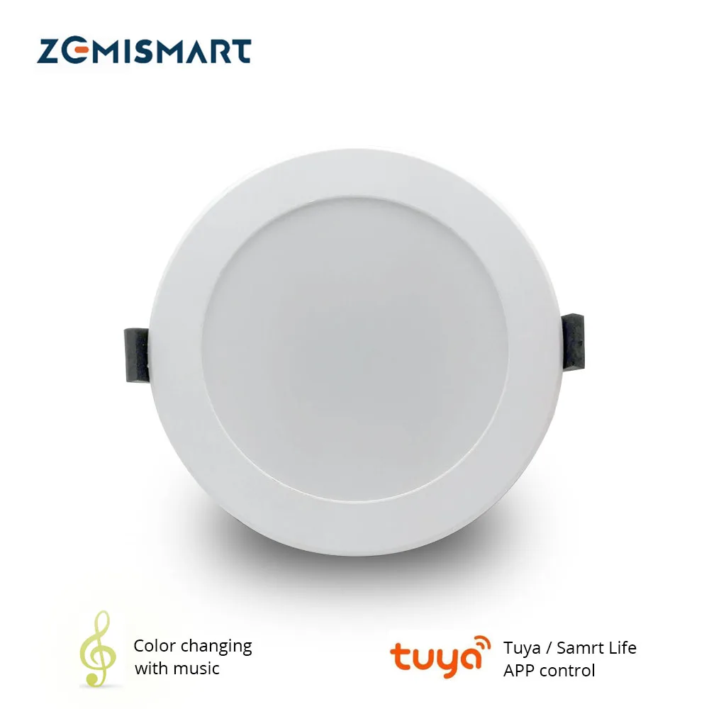 Zemismart 4 дюймовый WiFi RGBCW цветная зарядка с музыкой для домашвечерние светодиодный