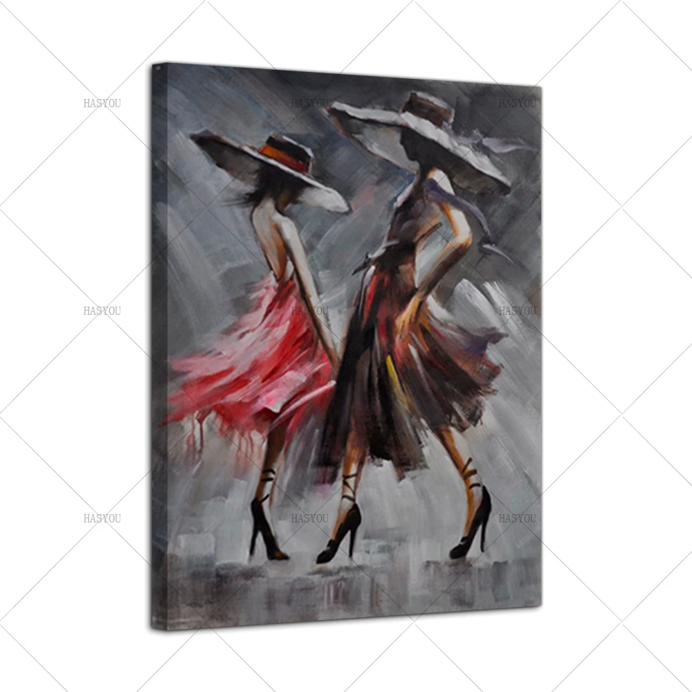 Pop-Art-Dancing-Women-Colorful-Oil-Painting-Nude-Girl-Canvas-Art-Abstract-Wall-Pictures-for-Living (2)