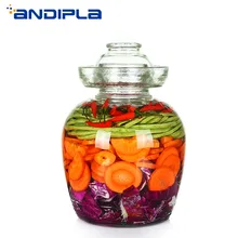 Утолщенные прозрачные стеклянные бутылки для маринования, пищевые Герметичные банки, ночные пятна, маринованная капуста, редиска, контейнер для овощей, канистра, держатель