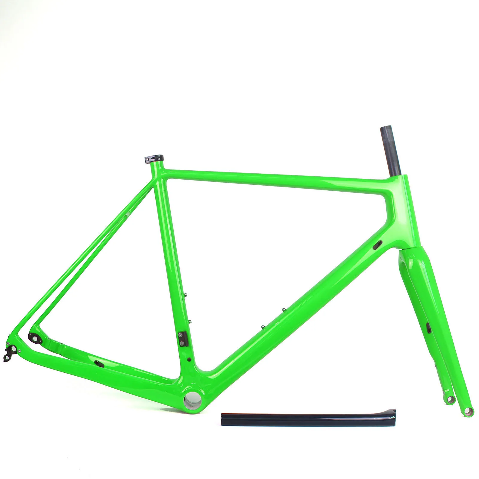 Green Glossy Toray(торэй) T800 углеродное волокно гравия рамы велосипеда; Новинка; обувь на плоской подошве с креплением дисковые тормоза углерода гравия велосипед каркасный комплект 49/52/54/56/58 см углерода гравия - Цвет: Green Glossy