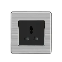 16A Европейская настенная розетка 86 Тип Универсальный стандартный многофункциональный адаптер зарядного устройства из нержавеющей стали кухонные розетки