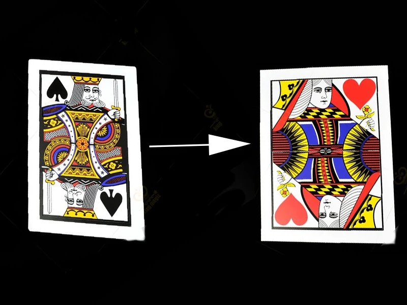 

three Card Monte(Q, K),size 30*45cm - Magic trick,magic accessories, prop,close up magic,comedy magic