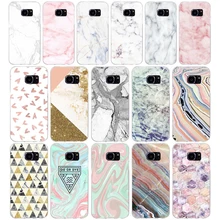 120AQ pink white blue marble Soft TPU Silicone Cover Case for samsung Galaxy s6 s6 s7 edge s8 s9 plus case