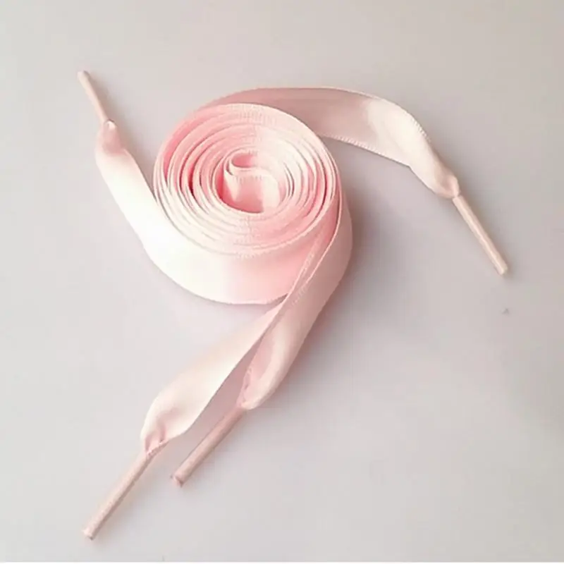 

80cm Flat Satin Ribbon Multicolor Shoelaces Shoe Laces Sneaker Sport Shoes 2CM Wide 16 colors