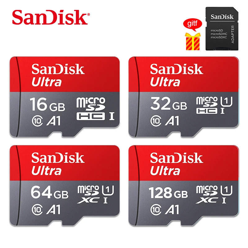 SanDisk A1 карта памяти 200 ГБ 128 Гб 64 98 МБ/с./с 32 Micro sd класс 10 UHS-1 флэш-карта Microsd TF/SD карты
