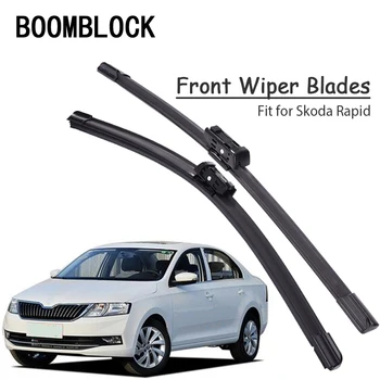 

Car Windshield Rubber Front Wiper Blades Arm Kit For Skoda Rapid 2017 2016 15 14 13 2012 Windscreen Wiper Cleaning Accessories