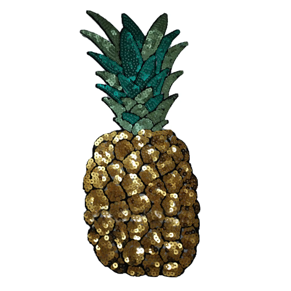 

Clothing Accessories Space Saving Decor Pineapple Sequins Handmade With Glue Big Motif Cushion Lightweight Embroidered Patches
