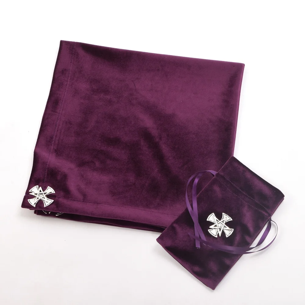 

Tarot TableCloth Bag Altar Divination Cards Wicca Cloth Cross Star Pattern Pouch