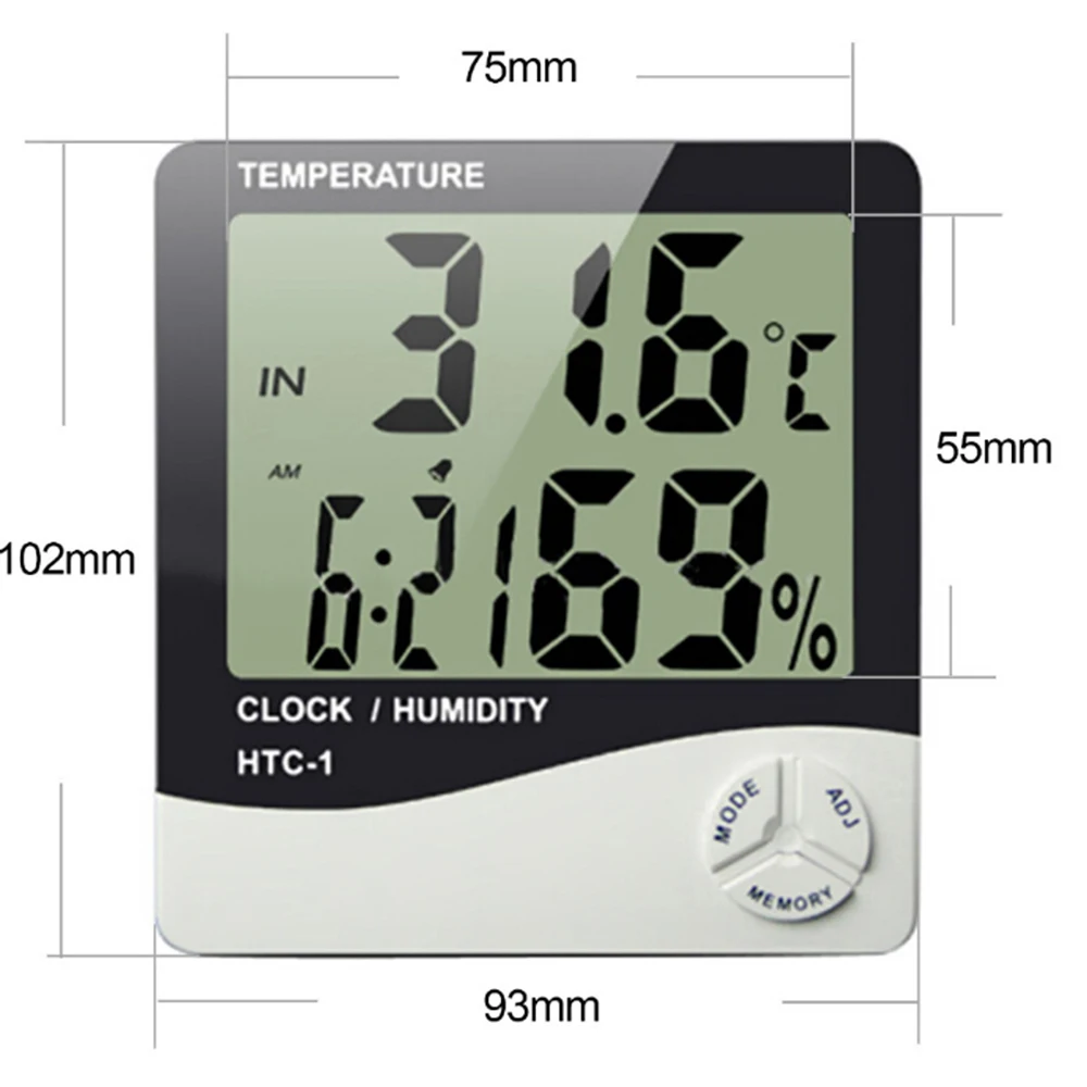 Weather Метеостанция цифровой ЖК-дисплей домашний/Открытый термометр для комнаты цифровые электронные часы Измеритель температуры и влажности с датчиком