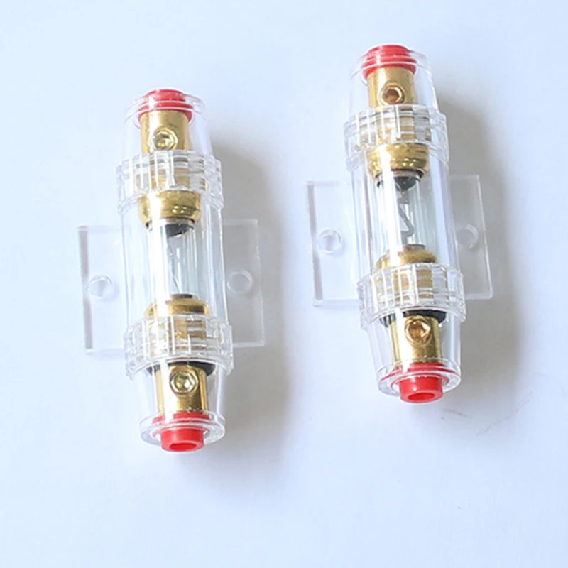 DC 12V Car Audio Refit Fuse Holder 60A Car Stereo Audio Circuit Breaker Inline Fuse Sound Horn Fuse Automobile Insurance