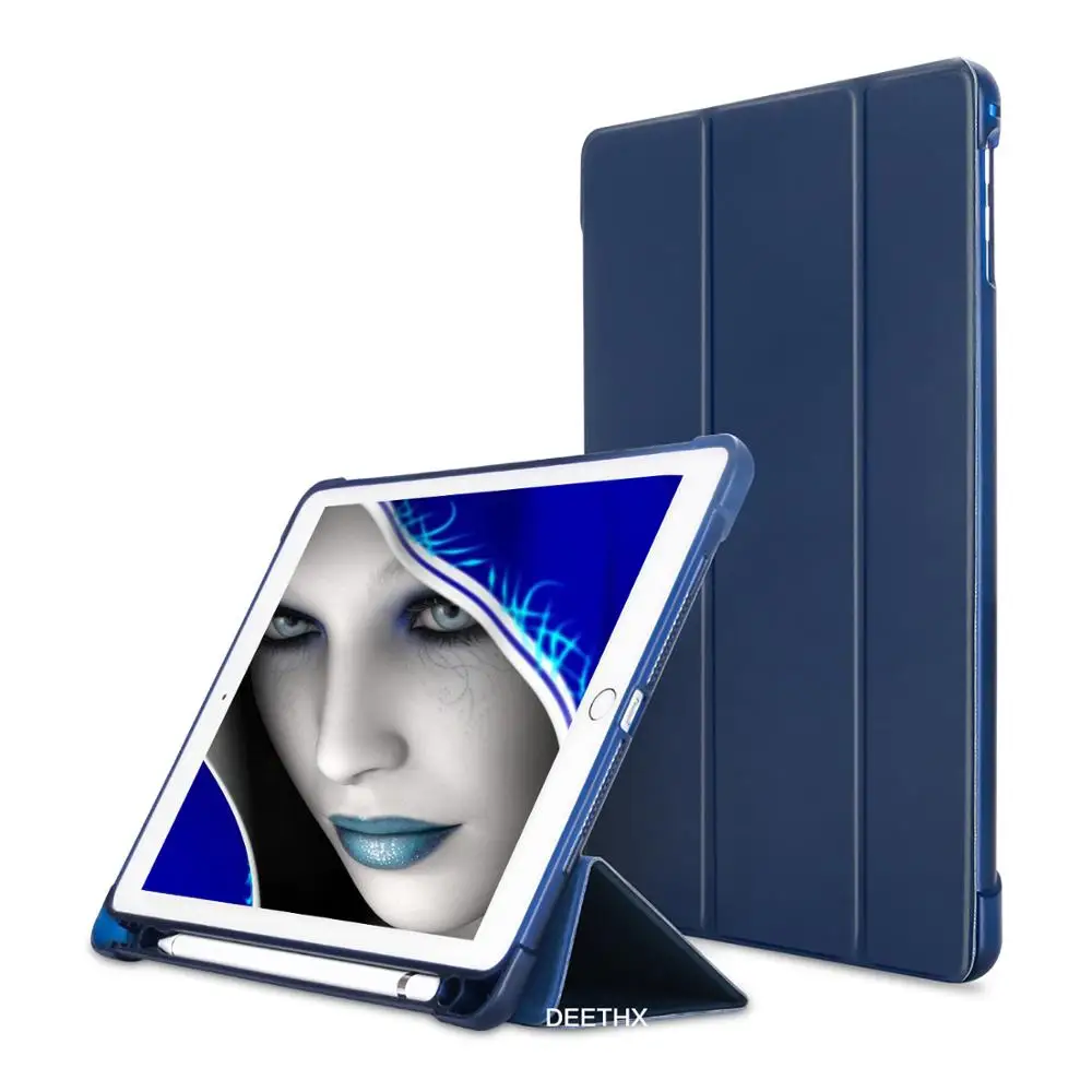 

Case For new ipad 2017 2018/Air 2/Air/Pro 9.7 inch,Case with Pencil Holder,Slim Full Body Protective Shockproof Smart Cover.