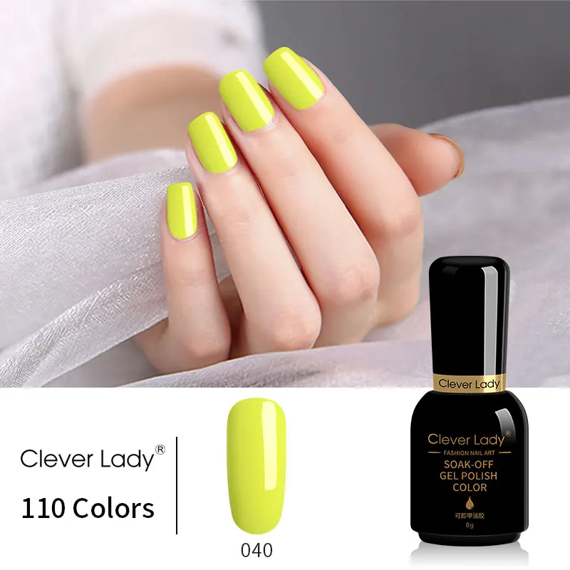 Clever Lady УФ-гель для ногтей светодиодный геллак Esmalte Permanente Гибридный гвоздь гель лак 110 цветов Набор лаков для ногтей смола 8 мл(1 - Цвет: 040