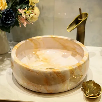 

Art Above Counter Basin Bathroom Ceramic Wash Basin Wash Basin Art Basin Wash Basin Stone Texture LO621307