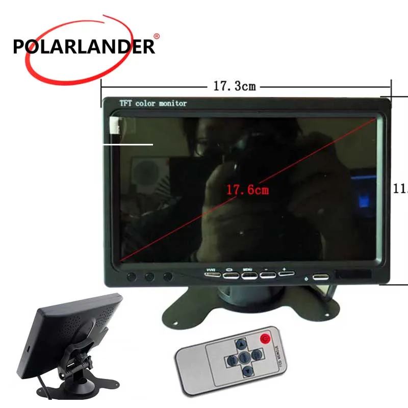 7 дюймов для DVD реверсивной камеры Обратный приоритет цветной TFT LCD Автомобильный