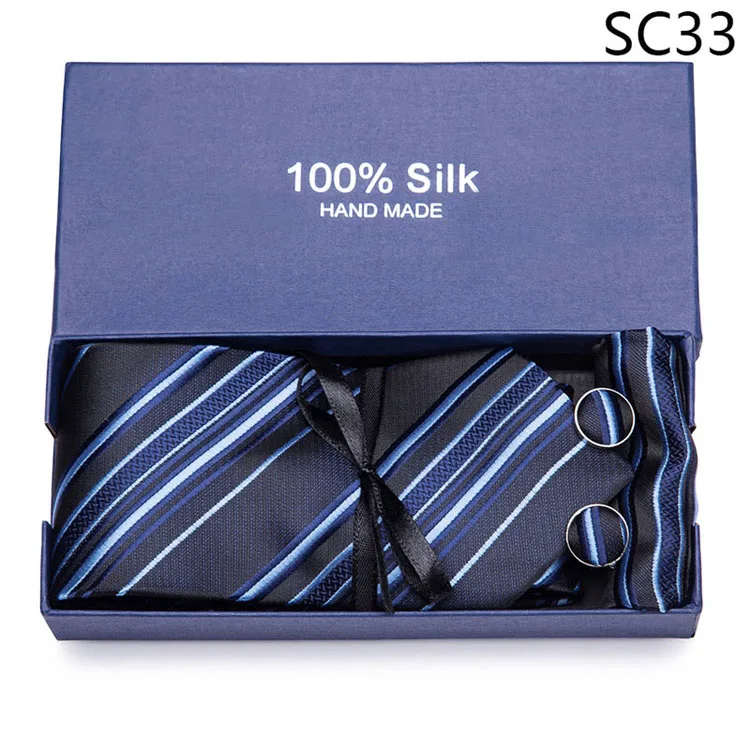 Плед Пейсли шеи галстук красные, синие Gravatas Hanky набор запонок шелковые галстуки ручной работы для Для мужчин модные цветочный шейный платок Corbata