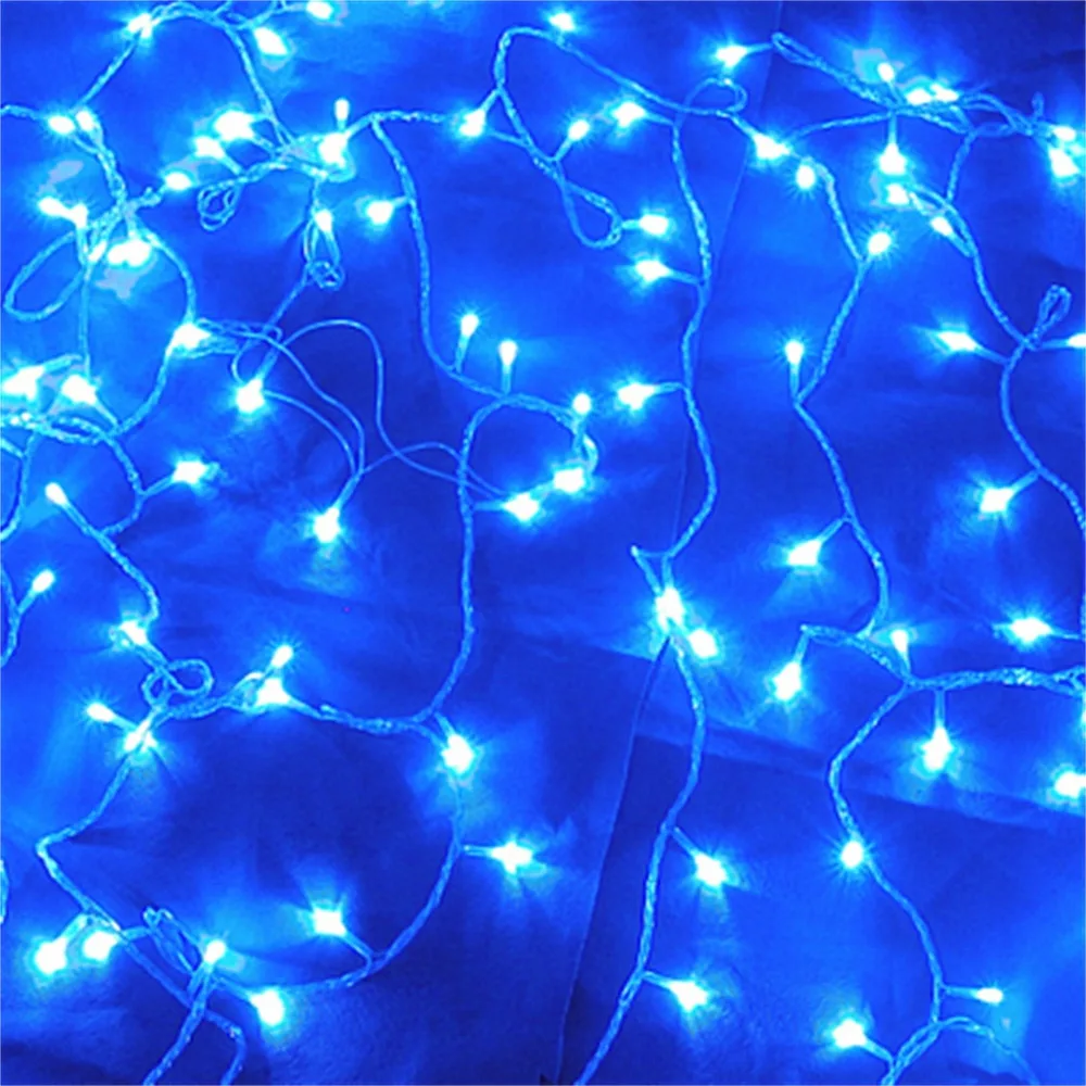 100 светодиодный 12 м светодиодный светящиеся гирлянды 8 режимов вечерние Рождество украшения сада IP44