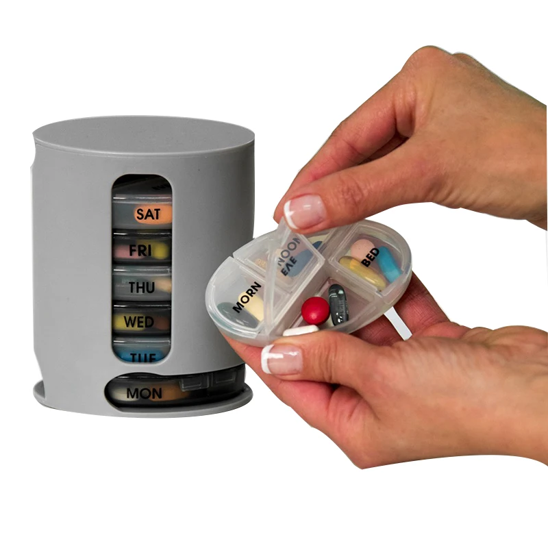 

Plastic Pill Box Organizer For Weekly 7 Days Medicine Boxes Candy Dispenser Storage Case Pills Splitters Mini Container Travel