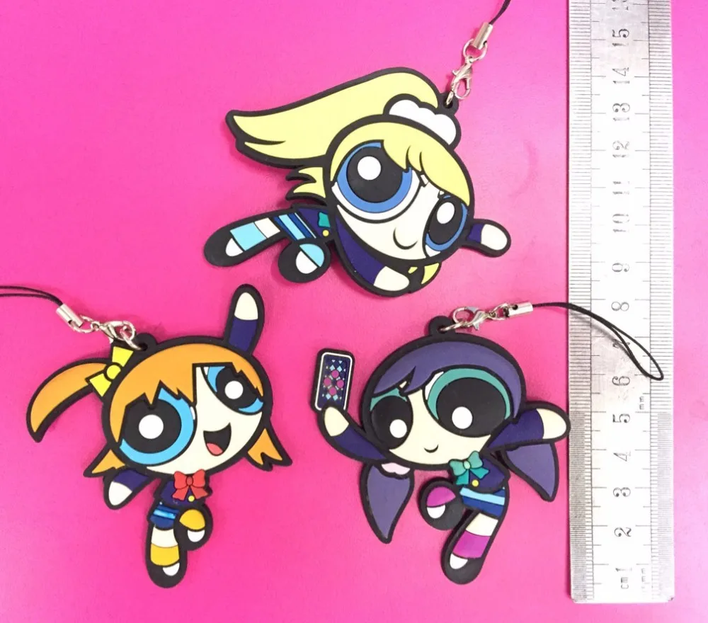 

G664 Love Live Anime keychain Kotori Nico Rin Umi Maki Chika Kunikida Kanan Rubber strap phone charms G664