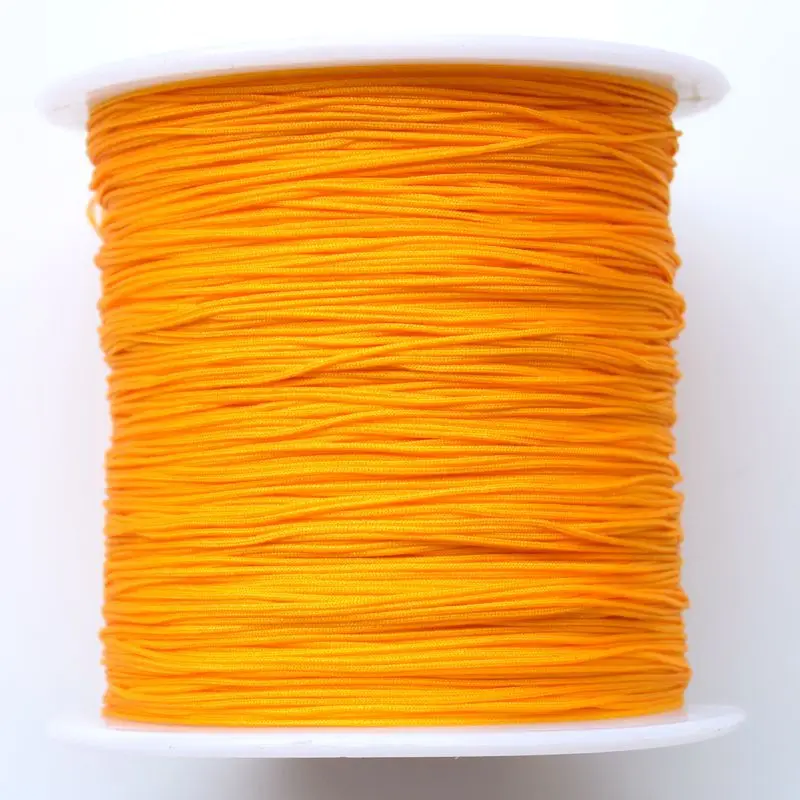 0,5 мм 38-Цвет нейлоновый шнур китайский узел макраме шнур плетеный браслет шнура Ленточки шнур для бус-150 м Катушка