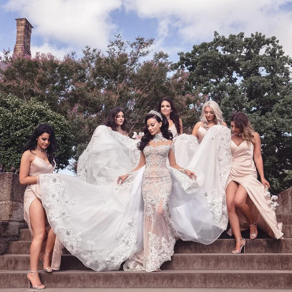 Luxury-Sexy-Mermaid-Wedding-Dresses-with-Detachable-Train-Lace-Appliques-Rhinestone-Bridal-Gowns-Removable-Skirt-High (1)