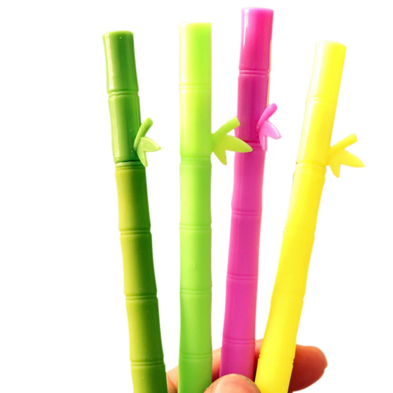 

1pcs/lot Simulation Gel Ink pen Bamboo Roller Ball Pens Black Ink Pen School Office Supply Cute Kids Gift 0.38mm