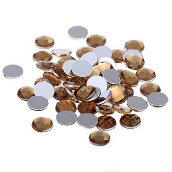 

Craft Art DIY Rhinestones 10mm 1000pcs Round Gems Flatback Earth Facets Acrylic Rhinestone Strass High Shine Nail Art Stones
