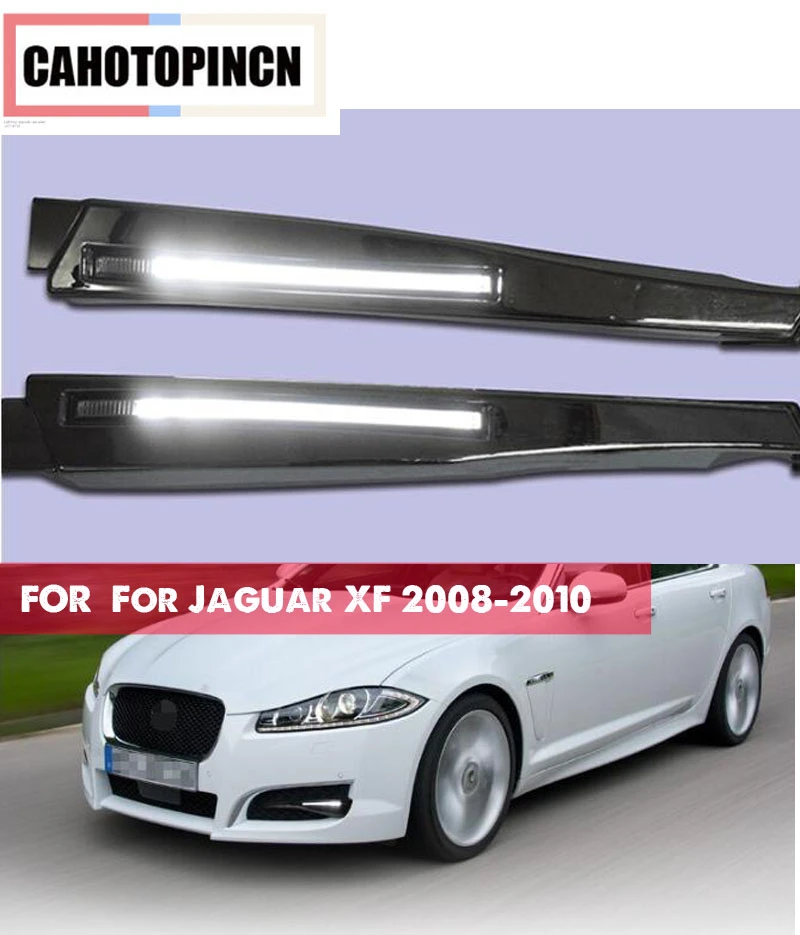 For Jaguar XF 2008 2009 2010 High brightness 12V LED DRL Daytime Running Lights Fog LampCar