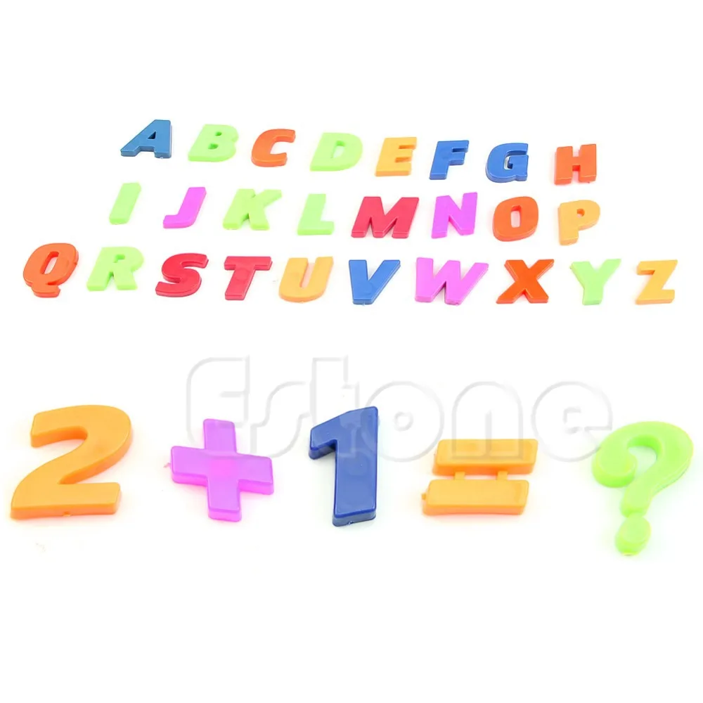 Магниты обучающий алфавит набор из 42 красочных магнитных букв и цифр на холодильник