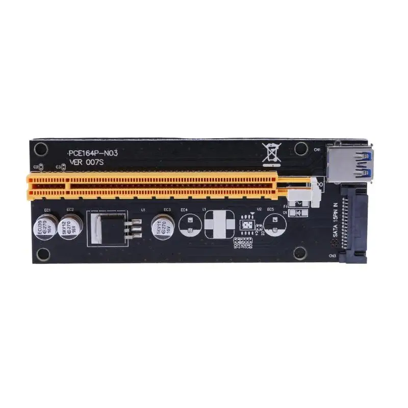 VER007S PCI-E 1X до 16X удлинитель графический адаптер кабель для майнинга комплект для PCI-E 1X/4X/8X/16X цвет выбирается случайным образом