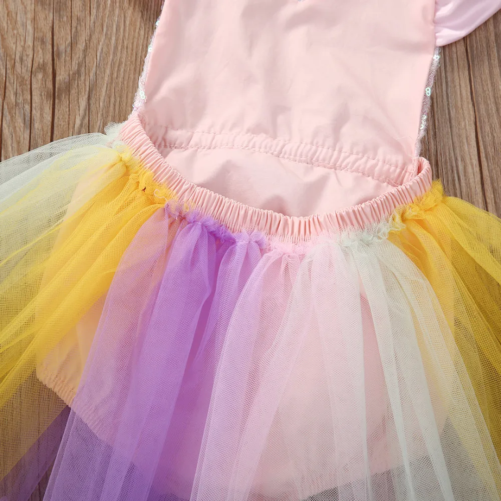 cheap baby bodysuits	 Citgeett Baby Girl Kids Lace Sequins Princess Romper Dress Party Formal Wedding Tutu rainbow Colorful Dresses customised baby bodysuits