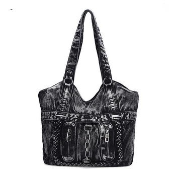

iPinee Designer Denim Handbags Casual Women Messenger Bags Jean Bags Womens Purses Hobo Travel Tote Cross Body Bag