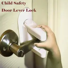 2 шт. Детские Дверные ручки с защитой от блокировки, защитные клеящиеся детские инструменты, безопасные детские ручки