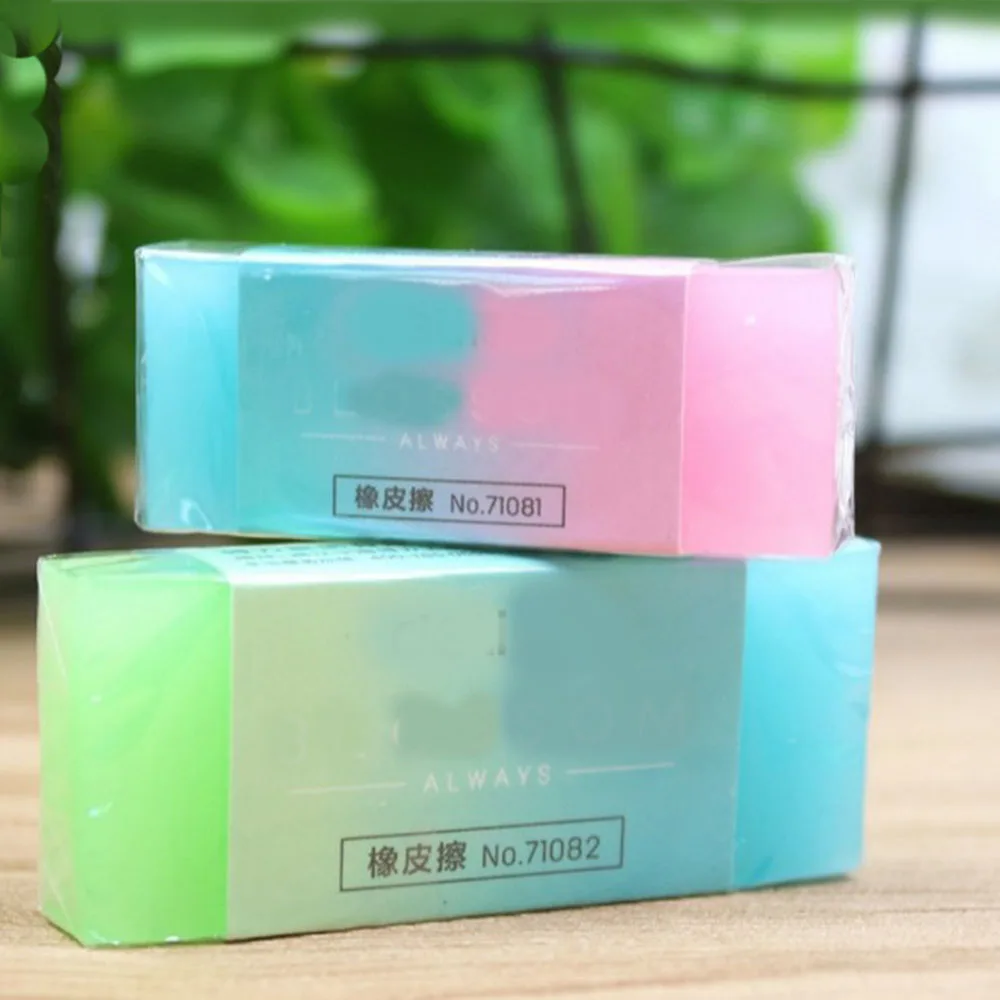 

1Pc Soft Durable Flexible Cube Cute Colored Pencil Rubber Erasers For School Kids Stationery Novelty Pencil Correction Supplies