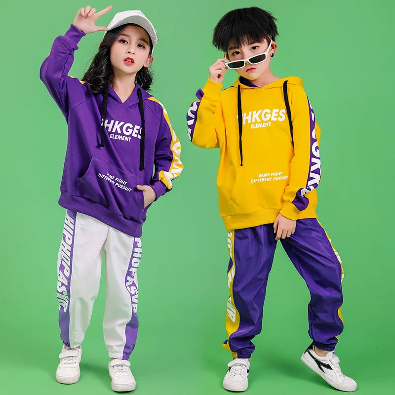 Kids Letter Hoodie Tops cotton children sport suits Dance Costumes for Girls Teenage Girl Hip Hop Clothing 10 12 14 16 18 Years (15)