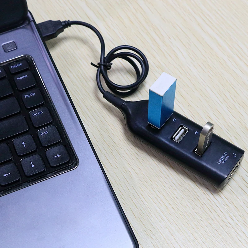 Портативный USB 2,0 Высокое Скорость 4 Порты и разъёмы разветвитель адаптер для портативных ПК компьютер Тетрадь для Windows Vista/XP/2000 98 FE06