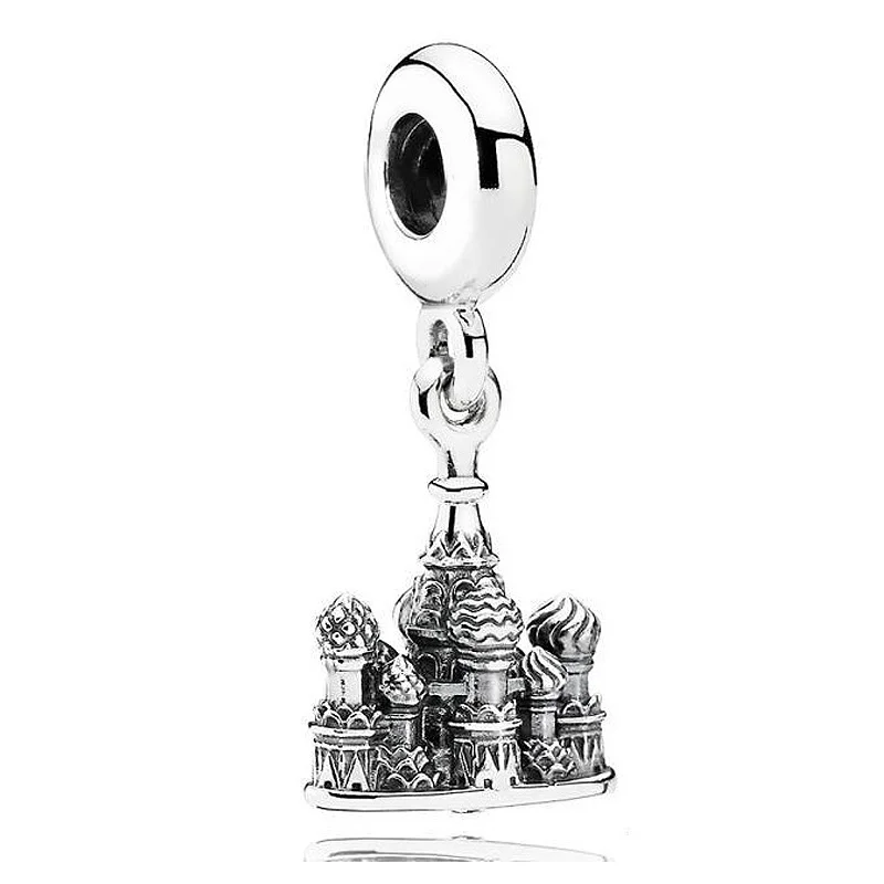 

Authentic 925 Sterling Silver Bead Charm Vintage ST. Basil's Cathedral Pendant Beads Fit Pandora Bracelet Bangle Jewelry
