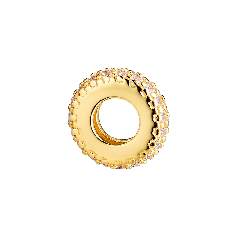 Подходят для бусины Pandora Браслеты абстрактные спейсерские Подвески с золотым цветом стерлингового серебра 925 пробы ювелирные изделия