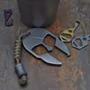 1PC Spartan Shape Titanium Alloy Bottle Opener Portable Handheld Self-defense Outdoor EDC Multi Tools Keychain Lanyard Pendant ► Photo 3/6