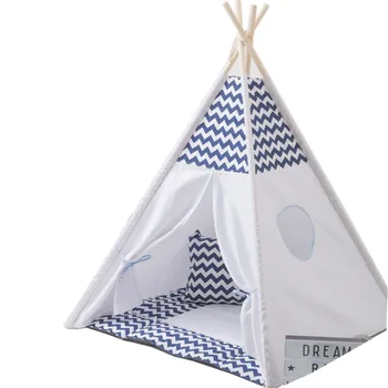 

blue stripe design kids play tent indian teepee children playhouse children play room teepee