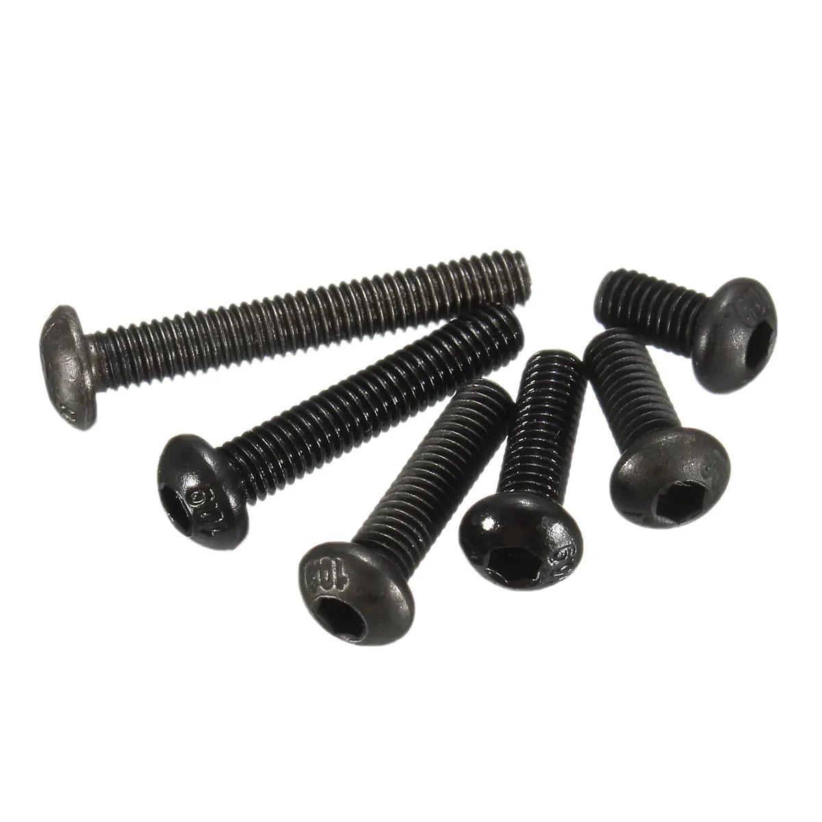 

SULEVE New 50Pcs M3CH10 Carbon Steel Hex Socket Button Round Head Cap Screws Bolts M3 * 4mm/6mm/8mm/10mm/12mm/16mm