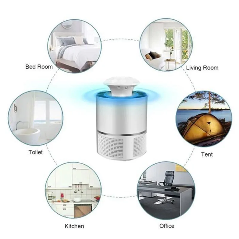 Mosquito Killer USB Электрический комаров Killer лампа Фотокатализ немой домашний светодиодный жучок ловушка для насекомых Zapper ловушка без излучения борьба с вредителями