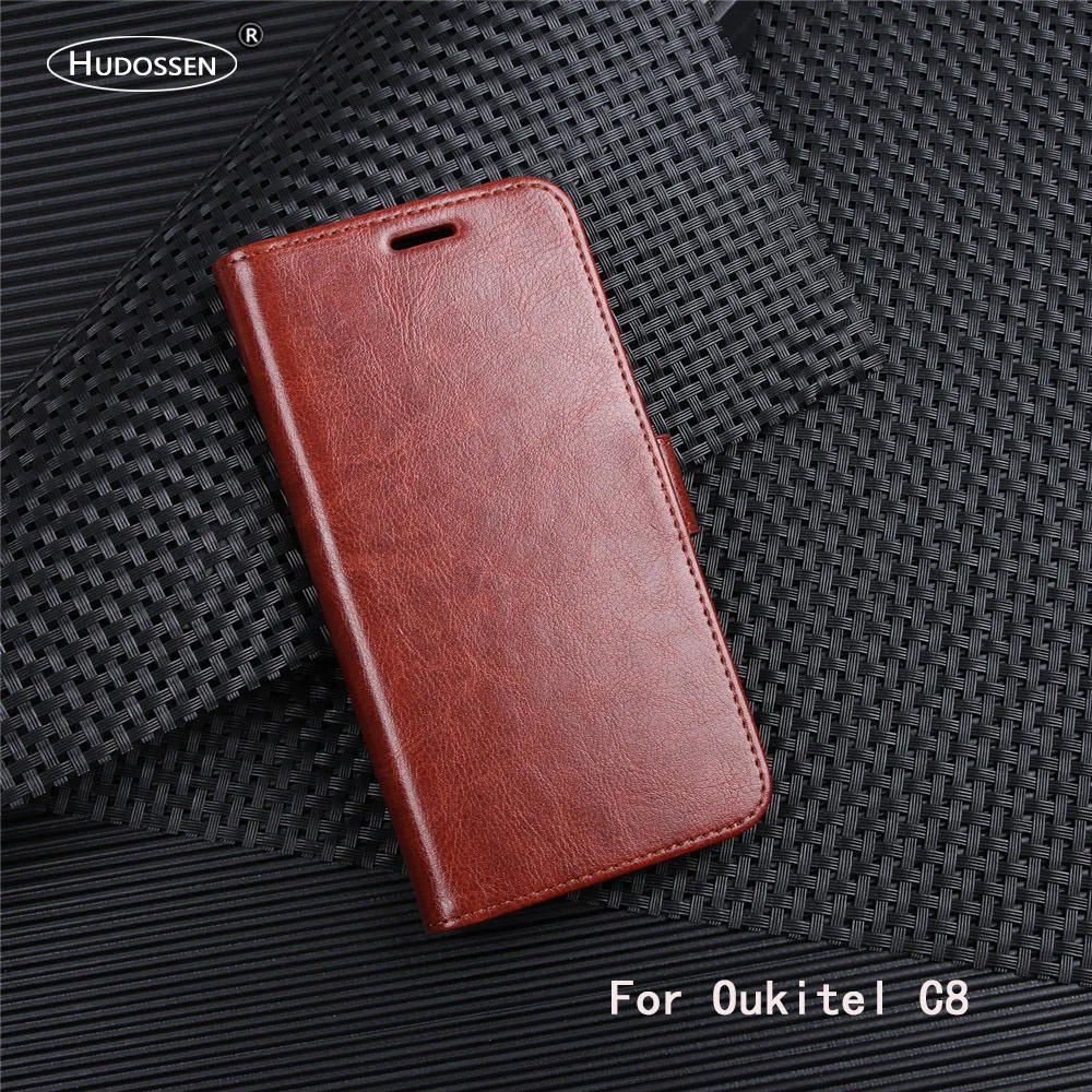 Чехол HUDOSSEN для OUkitel C8 3G 4G роскошная Обложка на заднюю панель из искусственной кожи