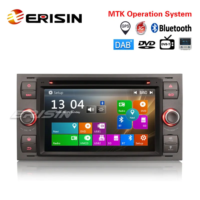 Excellent ES7166F 7" Car Multimedia System 3G Radio FM DVD GPS DAB+ Bluetooth for Fiesta Kuga Fusion Focus Transit 0