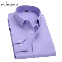 Long Sleeve Slim Men Dress Shirt 2017 Brand New Fashion Designer High Quality Solid Male Clothing Fit Business Shirts 4XL YN045