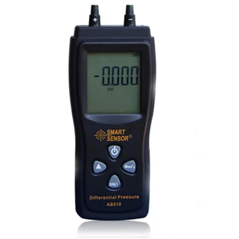 New arrival Smart sensor Brand AS510 Differential Pressure Meter Manometer 0~100hPa negative vacuum pressure meter